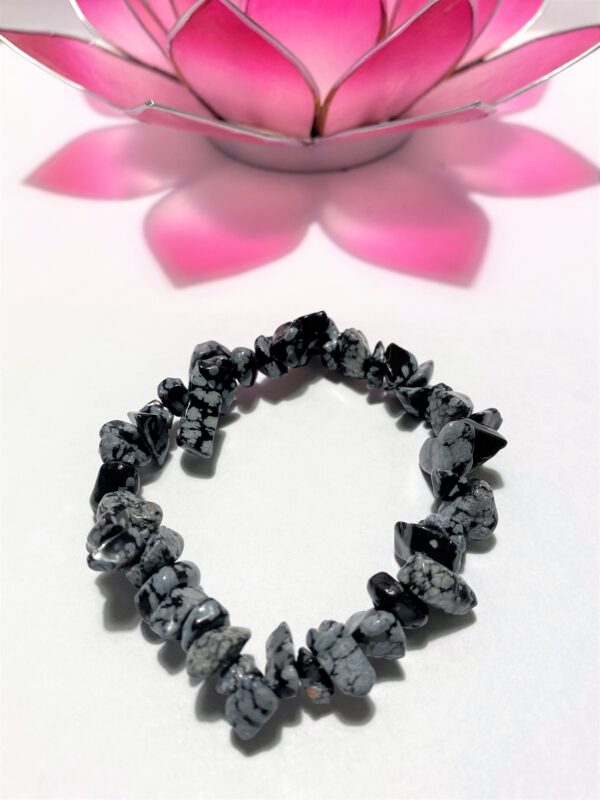 Obsidian - Snöflinge Armband