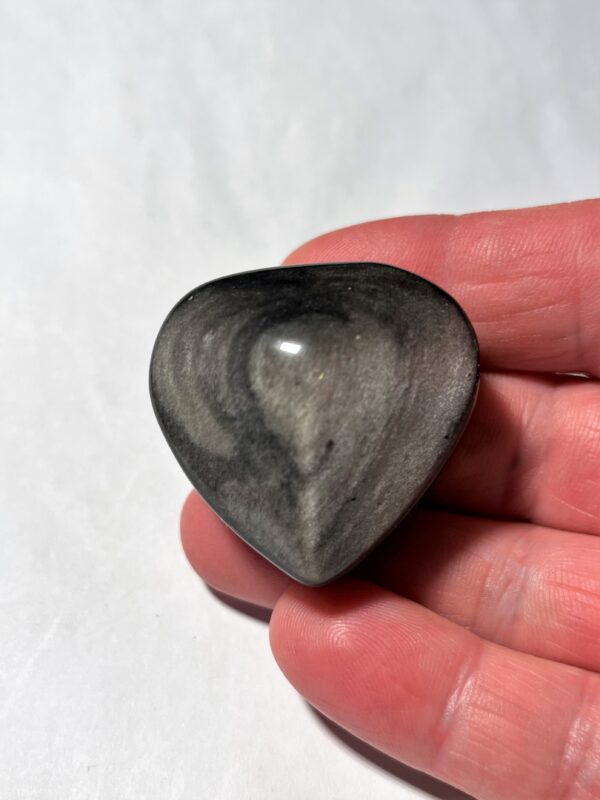 Obsidian - Silver "AAA" Hjärtform