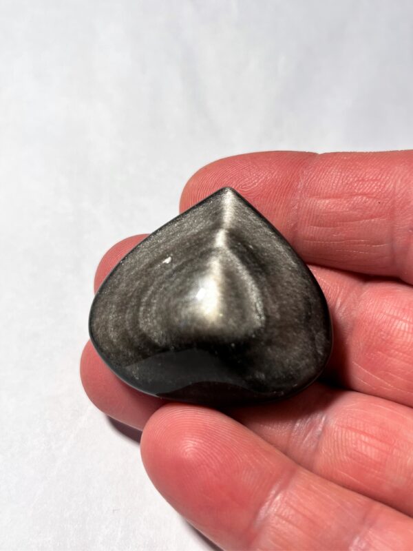 Obsidian - Silver "AAA" Hjärtform